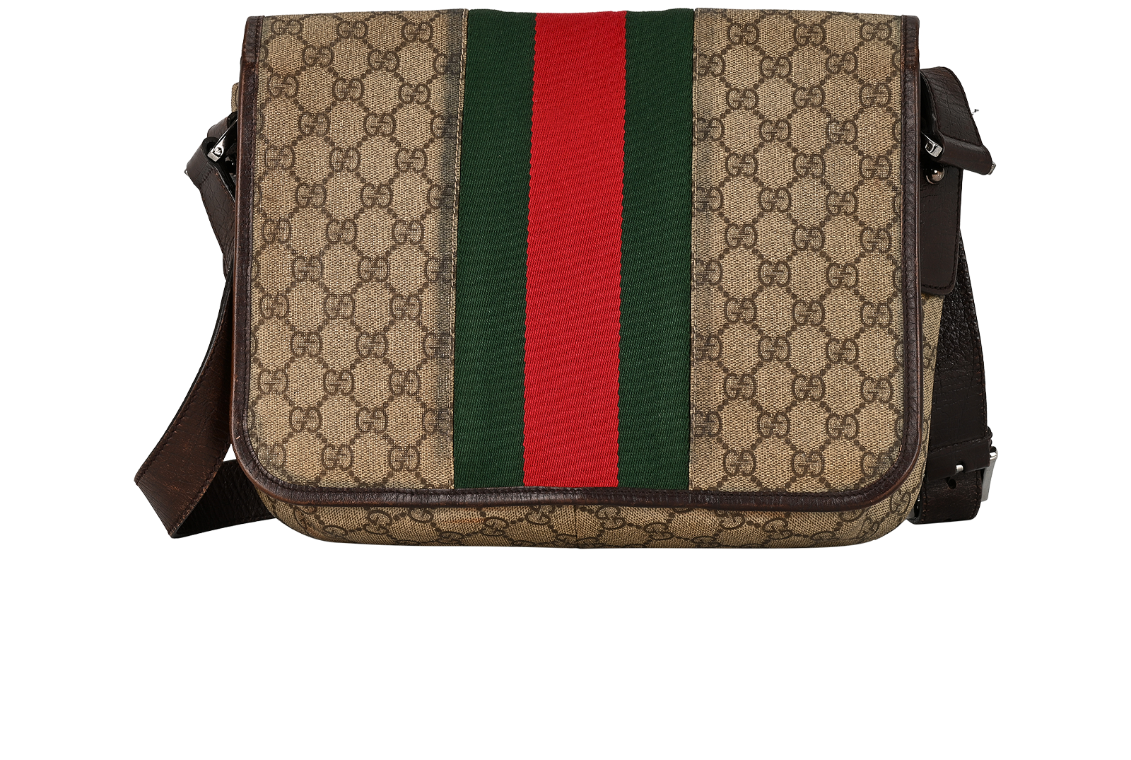 GG Supreme Messenger, &pound;295, Handbags, Beige, Canvas, Back view